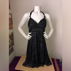 BCX Black and White Halter Dress